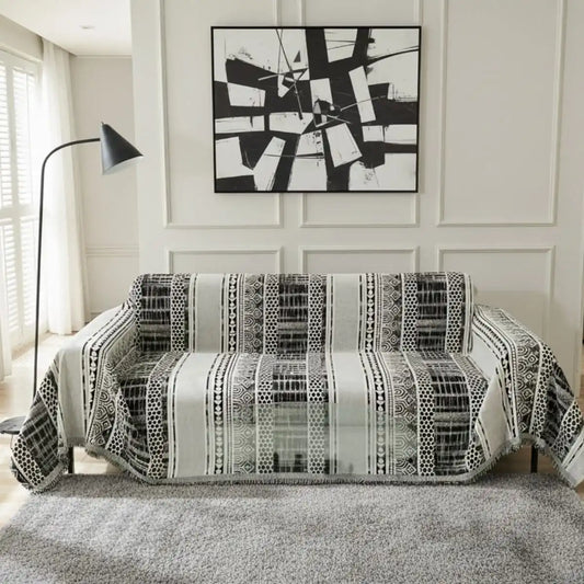 Pet Couch Cover - Modern Mosaic Black
