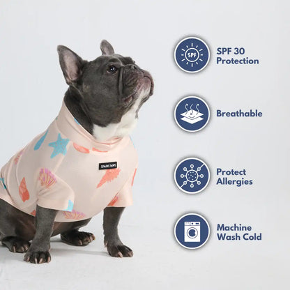 Sunblock Dog T-Shirt - Seashell