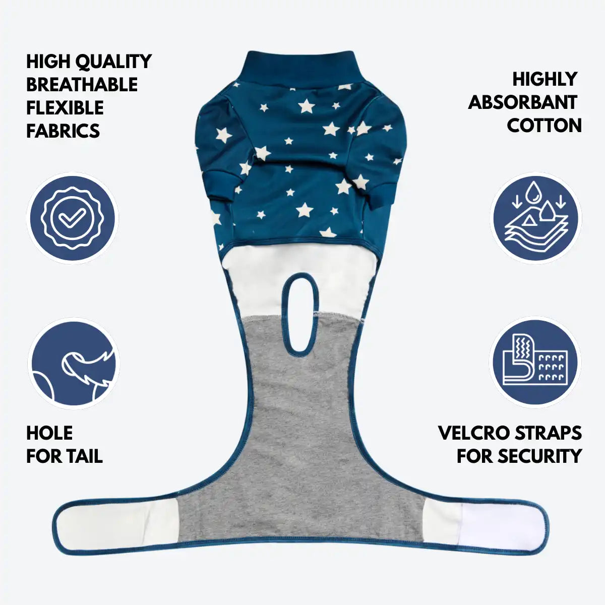 Dog Surgical Suit - Stars