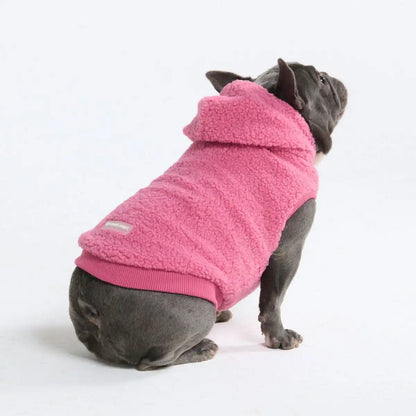 Teddy Sherpa Dog Jacket - Dark Pink