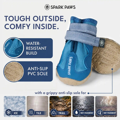 365 All-Season Dog Shoe 4PC Set - Blue