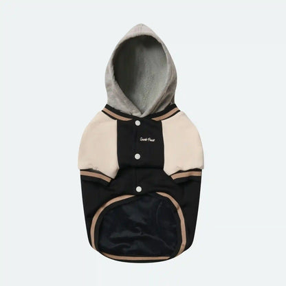 Dog Varsity Jacket - Black