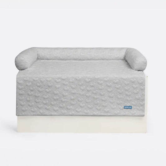 Frostcore™ Cooling Couch Cover Dog Bed - Hearts Grey