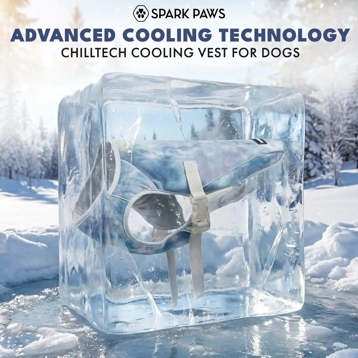 Dog Cooling Vest (2-pack) - Ice Blue & Snow Cone