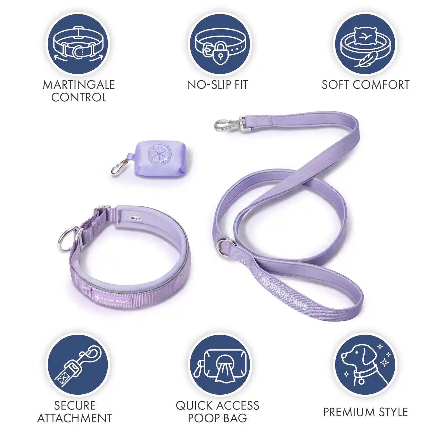 Martingale Collar Set - Lilac