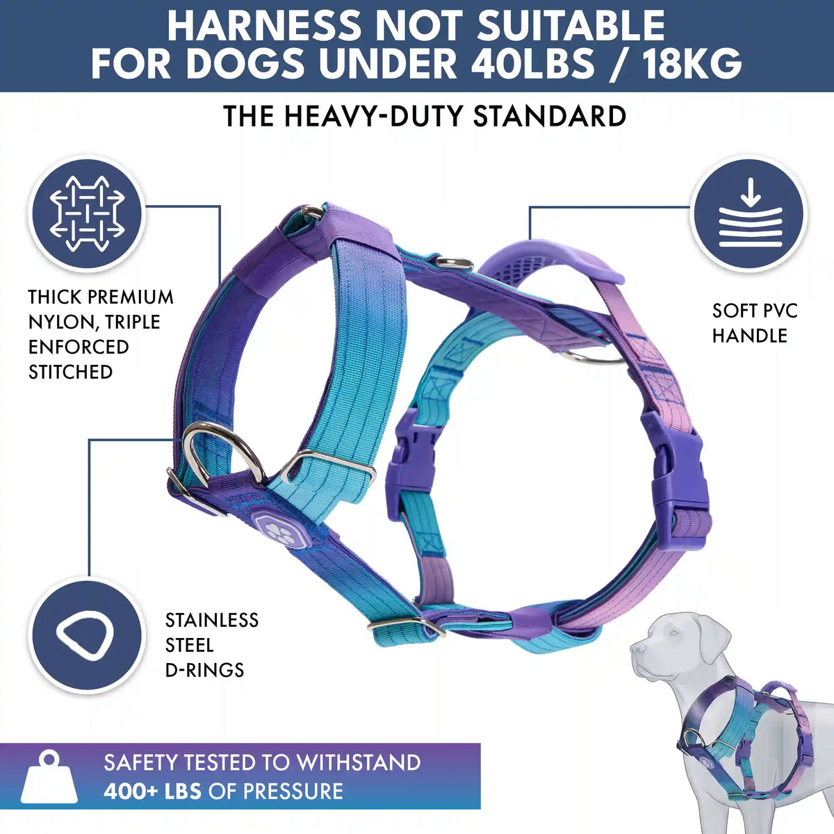 Comfort Control No-Pull Dog Harness and Multipurpose Leash Sets