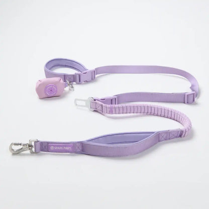 Multipurpose Seatbelt Handsfree Leash & Poop Bag Holder Set