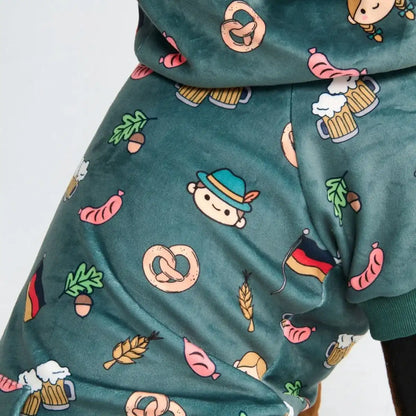 The Germany Dog Hoodie - Dark Green