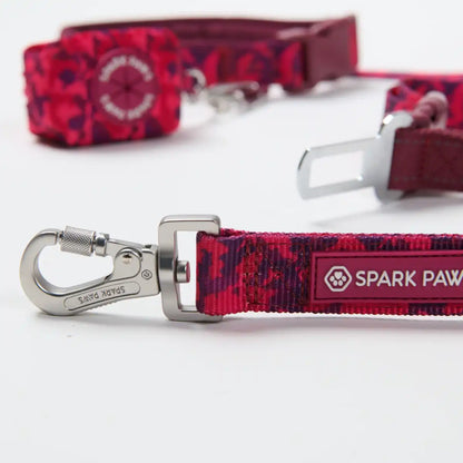 Multipurpose Seatbelt Handsfree Leash & Poop Bag Holder Set