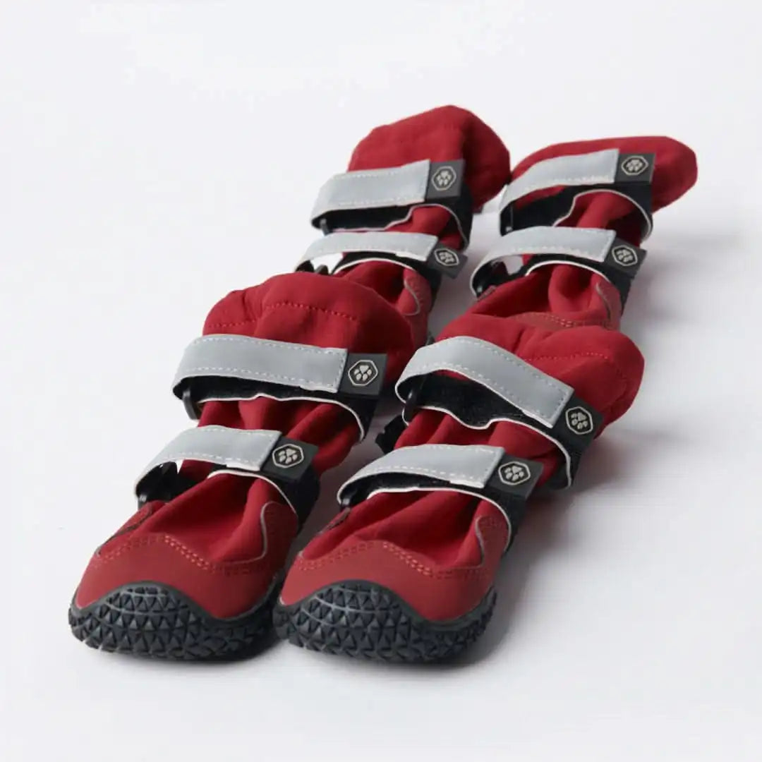 Flex Shell Waterproof Dog Boots - Red