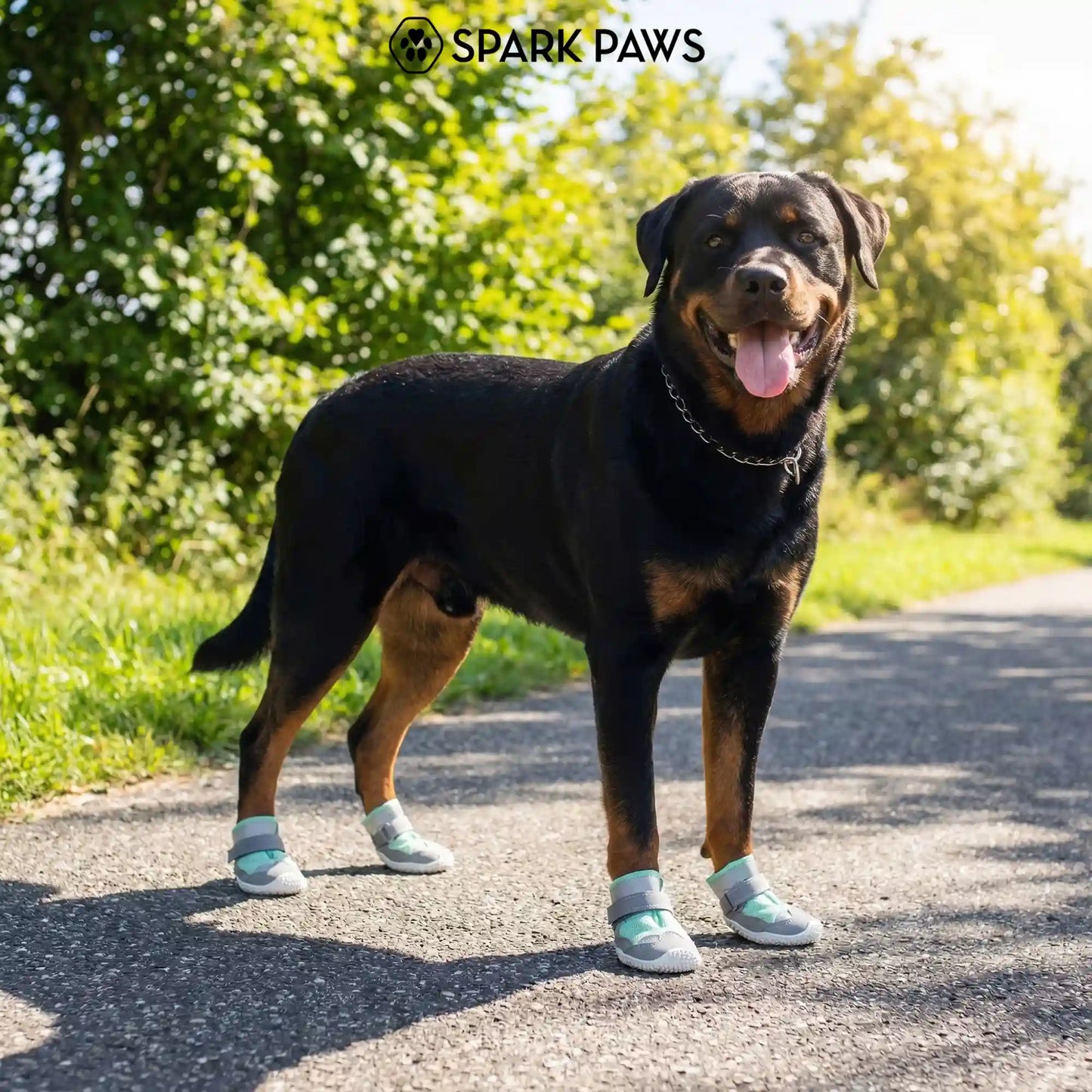 Hot Pavement Pawtector Dog Shoes - Teal