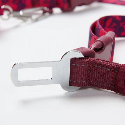 Multipurpose Seatbelt Handsfree Leash & Poop Bag Holder Set