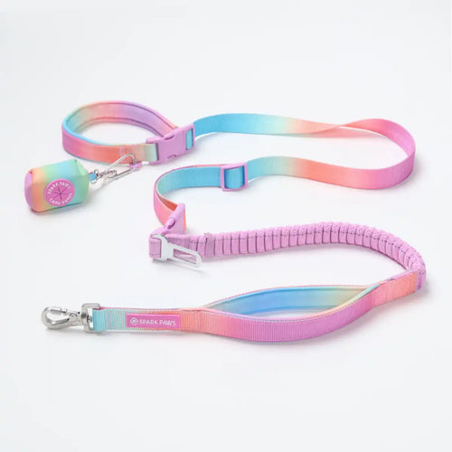 Multipurpose Seatbelt Handsfree Leash & Poop Bag Holder Set - Pastel Icing
