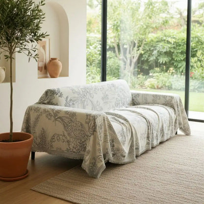Pet Couch Cover - Lily of The Valley Grey