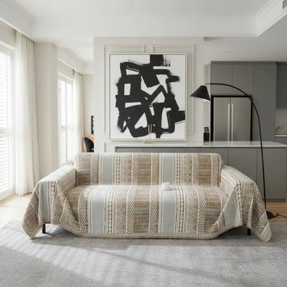 Pet Couch Cover - Modern Mosaic Beige
