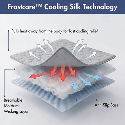 Frostcore™ Cooling Couch Cover Dog Bed - Hearts Grey