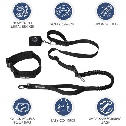 Comfort Control Collar and Multipurpose Leash Set - Black