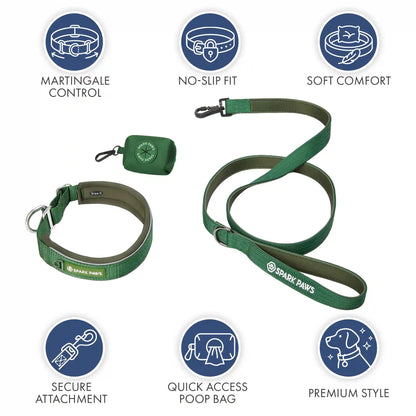 Martingale Collar Set - Army Green