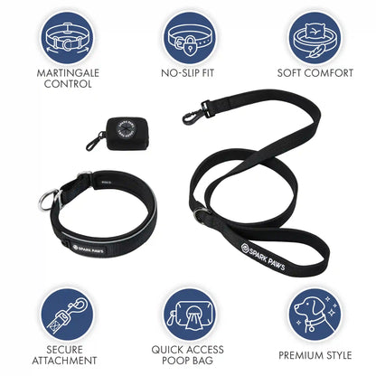 Martingale Collar Set - Black