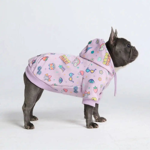 Good Vibes Dog Hoodie - Purple