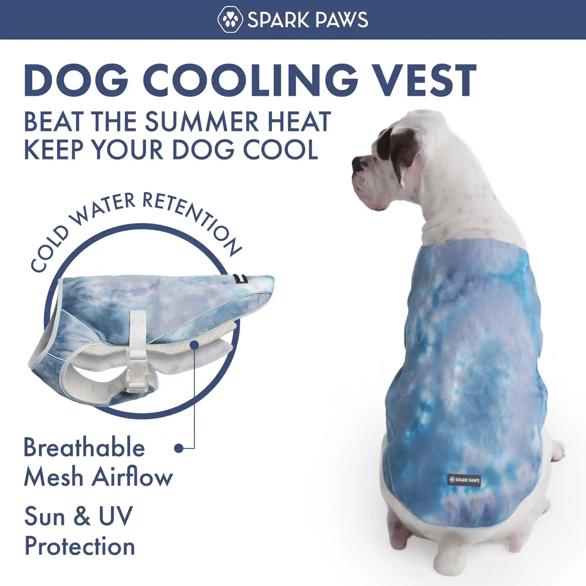 Dog Cooling Vest (2-pack) - Ice Blue & Tropical Storm