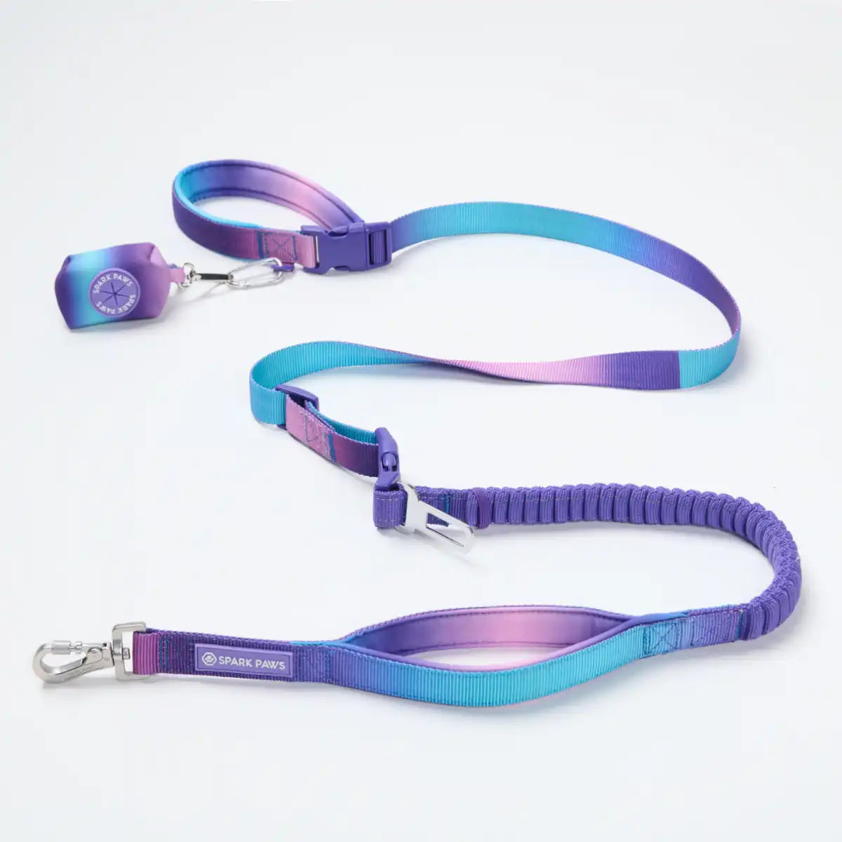 Multipurpose Seatbelt Handsfree Leash & Poop Bag Holder Set
