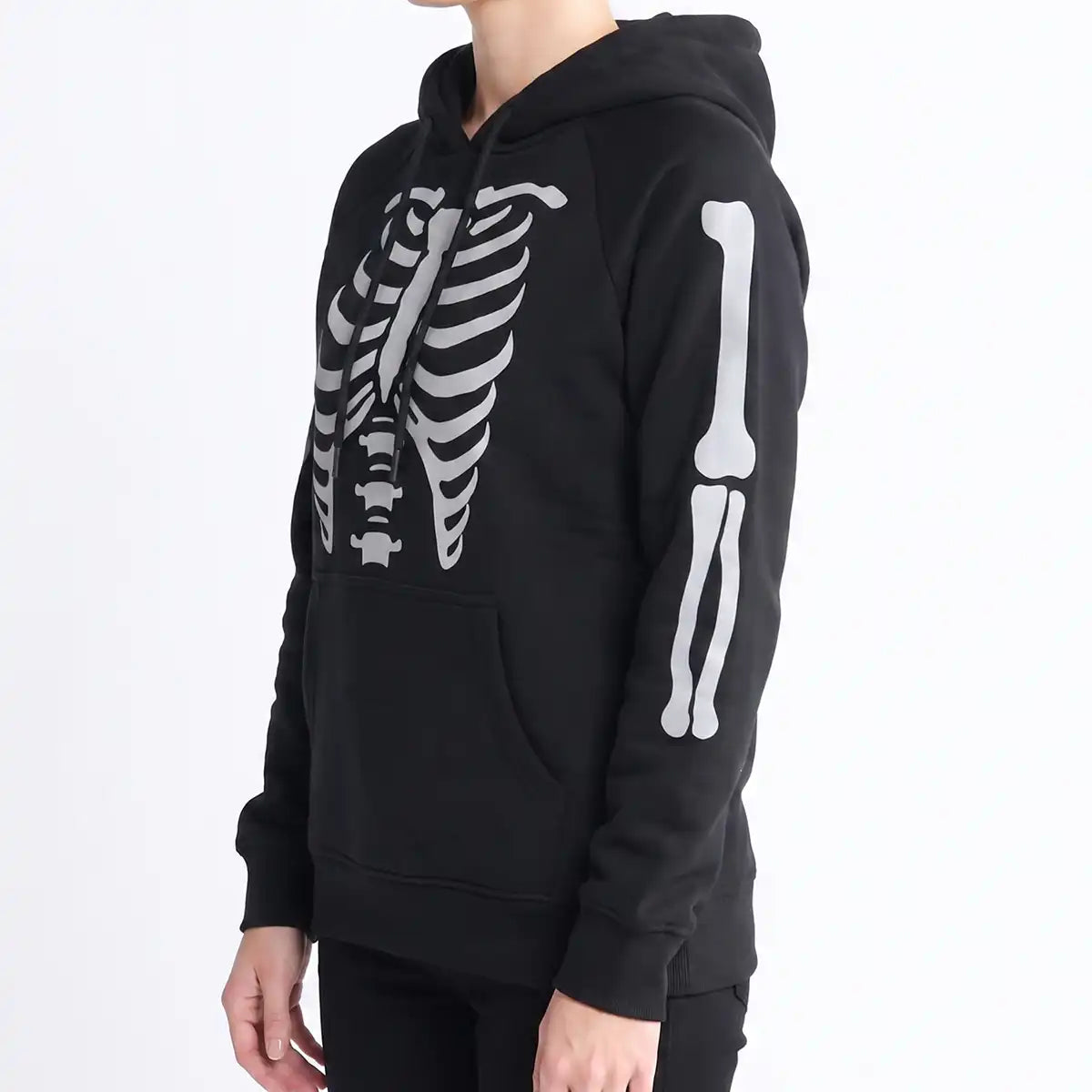 Halloween Human Hoodie - Reflective Skeleton
