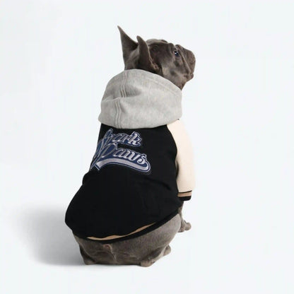 Dog Varsity Jacket - Black