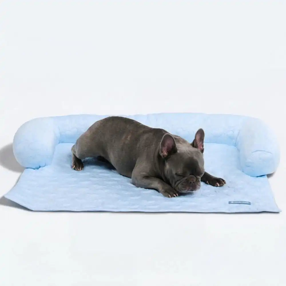Frostcore™ Cooling Couch Cover Dog Bed - Hearts Blue (2)