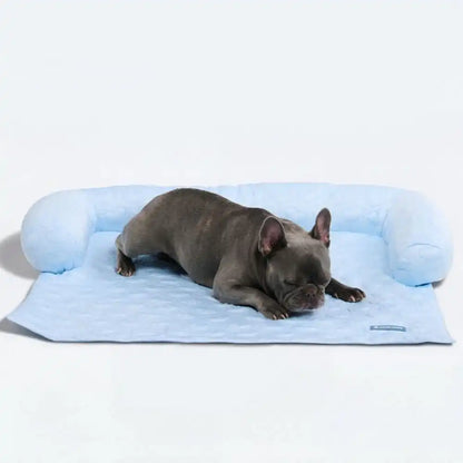 Frostcore™ Cooling Couch Cover Dog Bed - Hearts Blue (2)