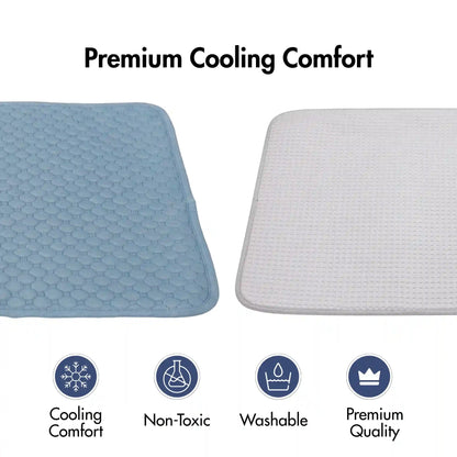 Frostcore™ Cooling Mat (2-pack) - Ash Blue & Waffle Grey
