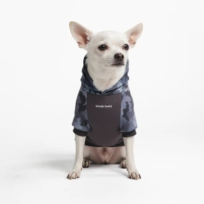 Grey Camo Dog Hoodie